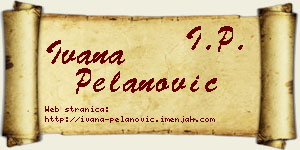 Ivana Pelanović vizit kartica